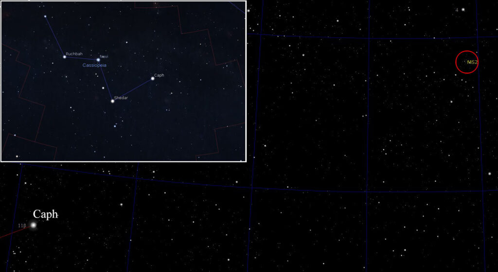 Messier 52_finding chart