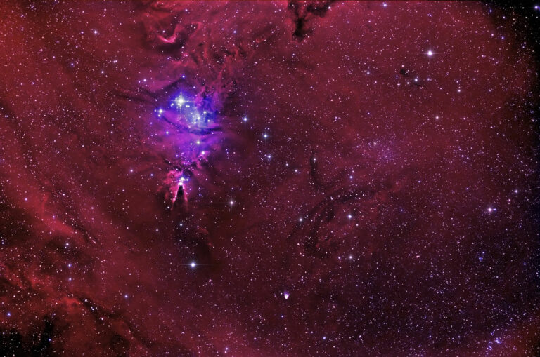 Keiluþokan, Refsfeldurinn og Flöktþoka Hubbles - The Cone (NGC 2264), the Fox Fur and the Hubble’s Variable Nebula.,